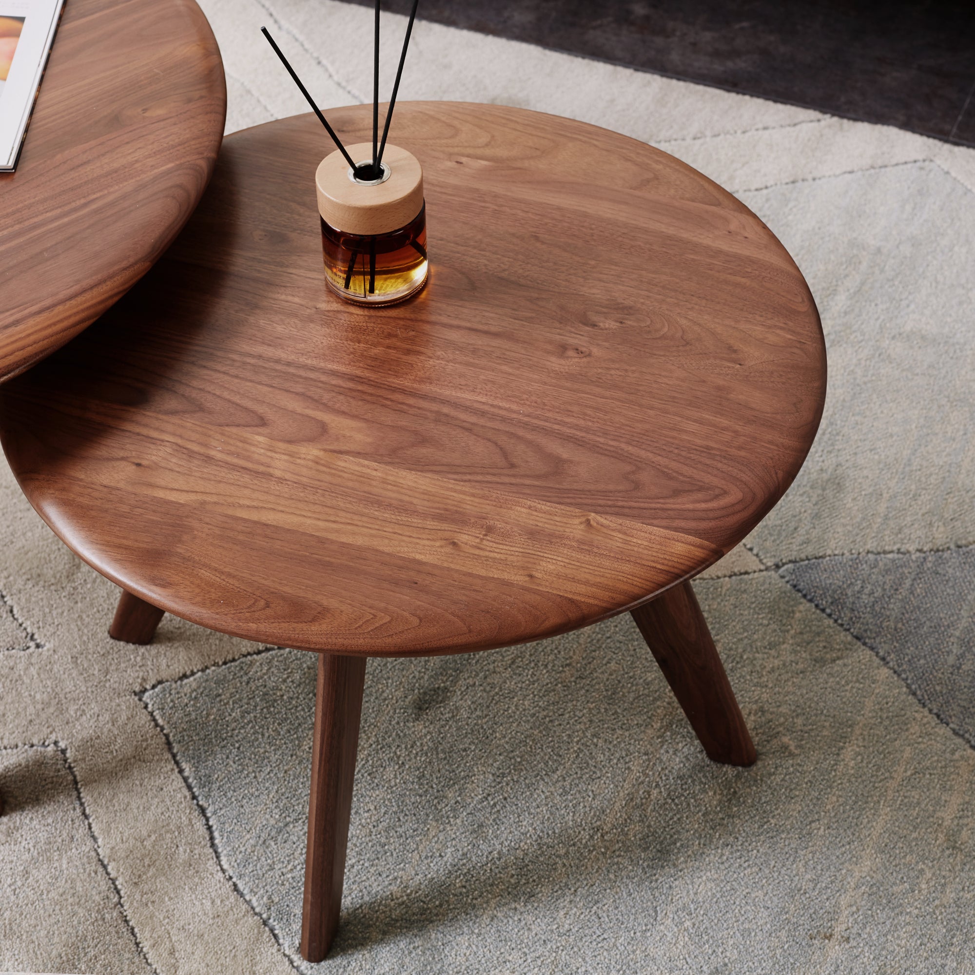 Japandi Solid Walnut Coffee Table - Raico Store